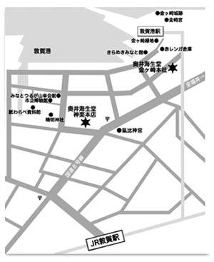 神楽本店までの地図